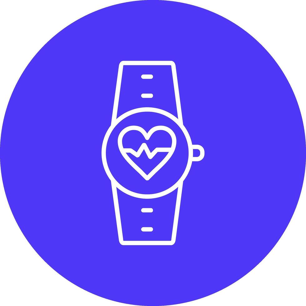 Heart Rate Monitor Line Multi Circle Icon vector