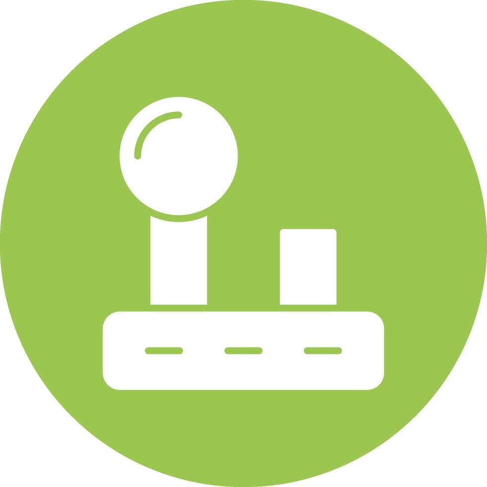 Joystick Glyph Multi Circle Icon vector