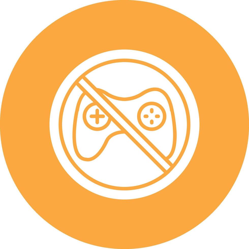 Prohibited Sign Glyph Multi Circle Icon vector