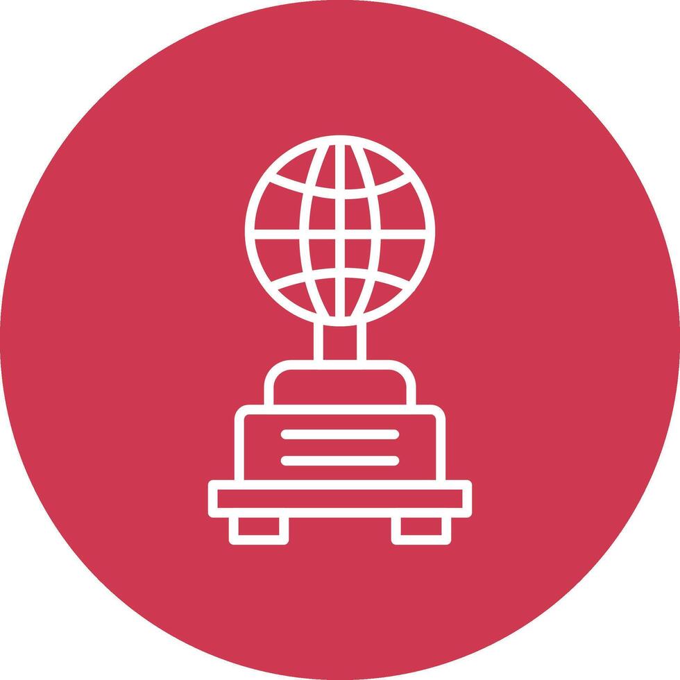 Globe Line Multi Circle Icon vector