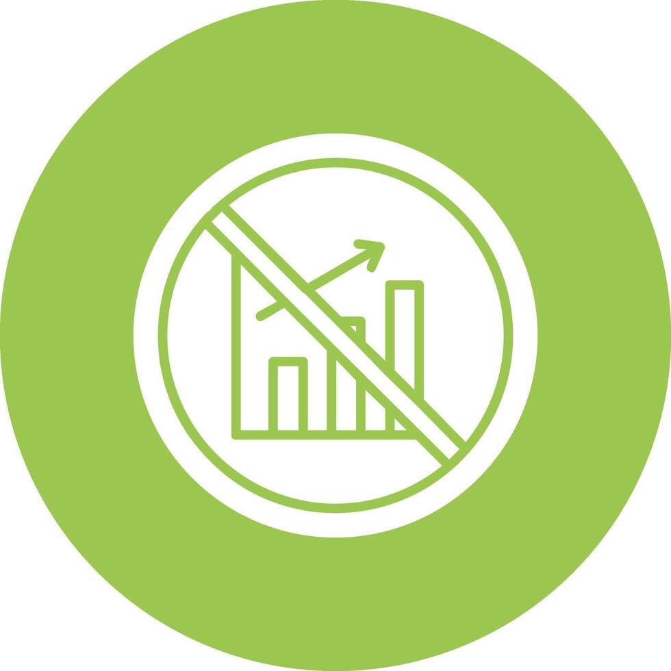 Prohibited Sign Glyph Multi Circle Icon vector