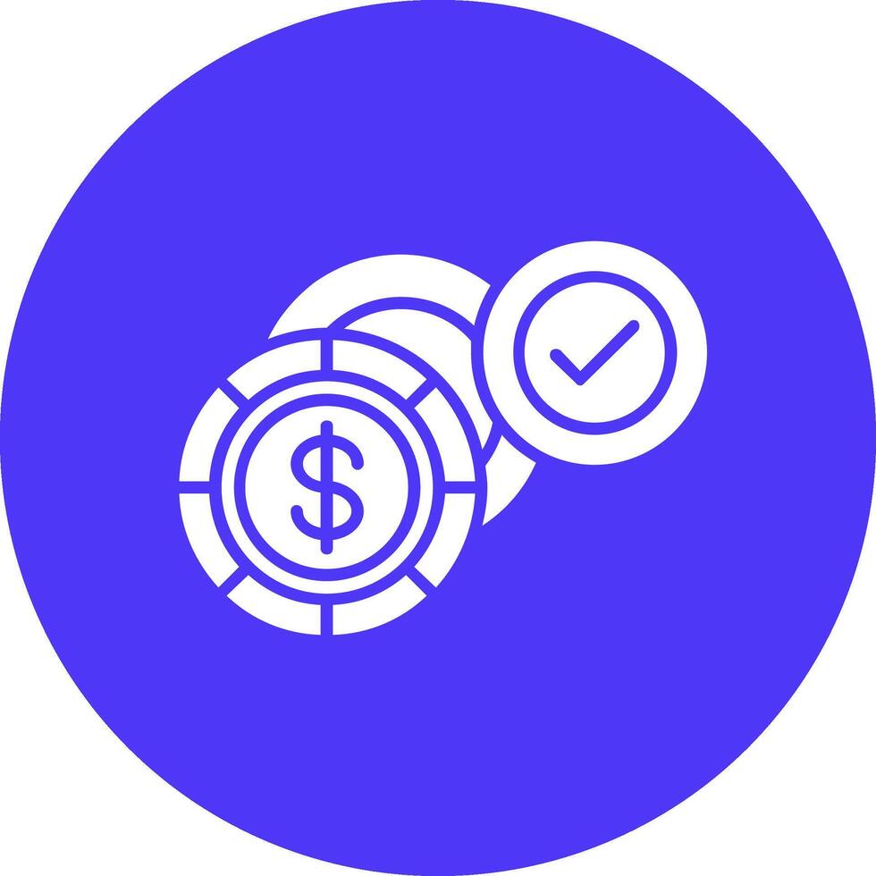 Dollar Glyph Multi Circle Icon vector