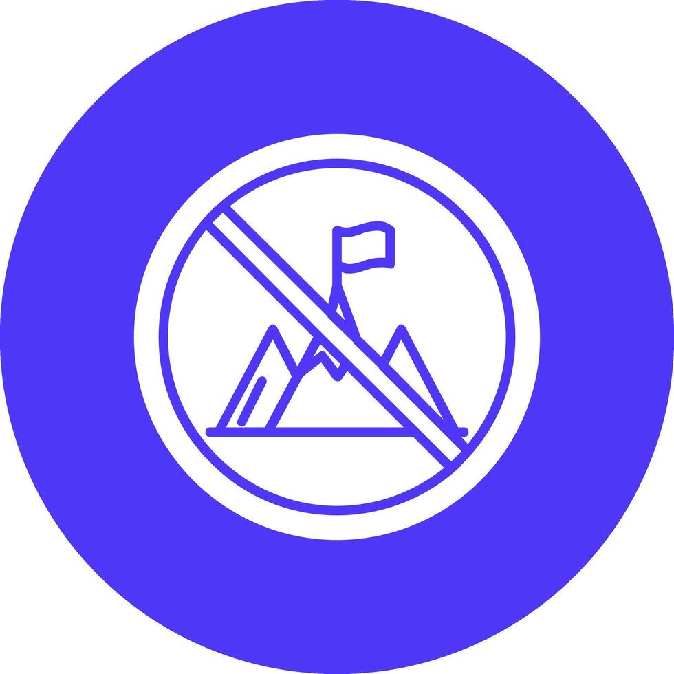 Prohibited Sign Glyph Multi Circle Icon vector