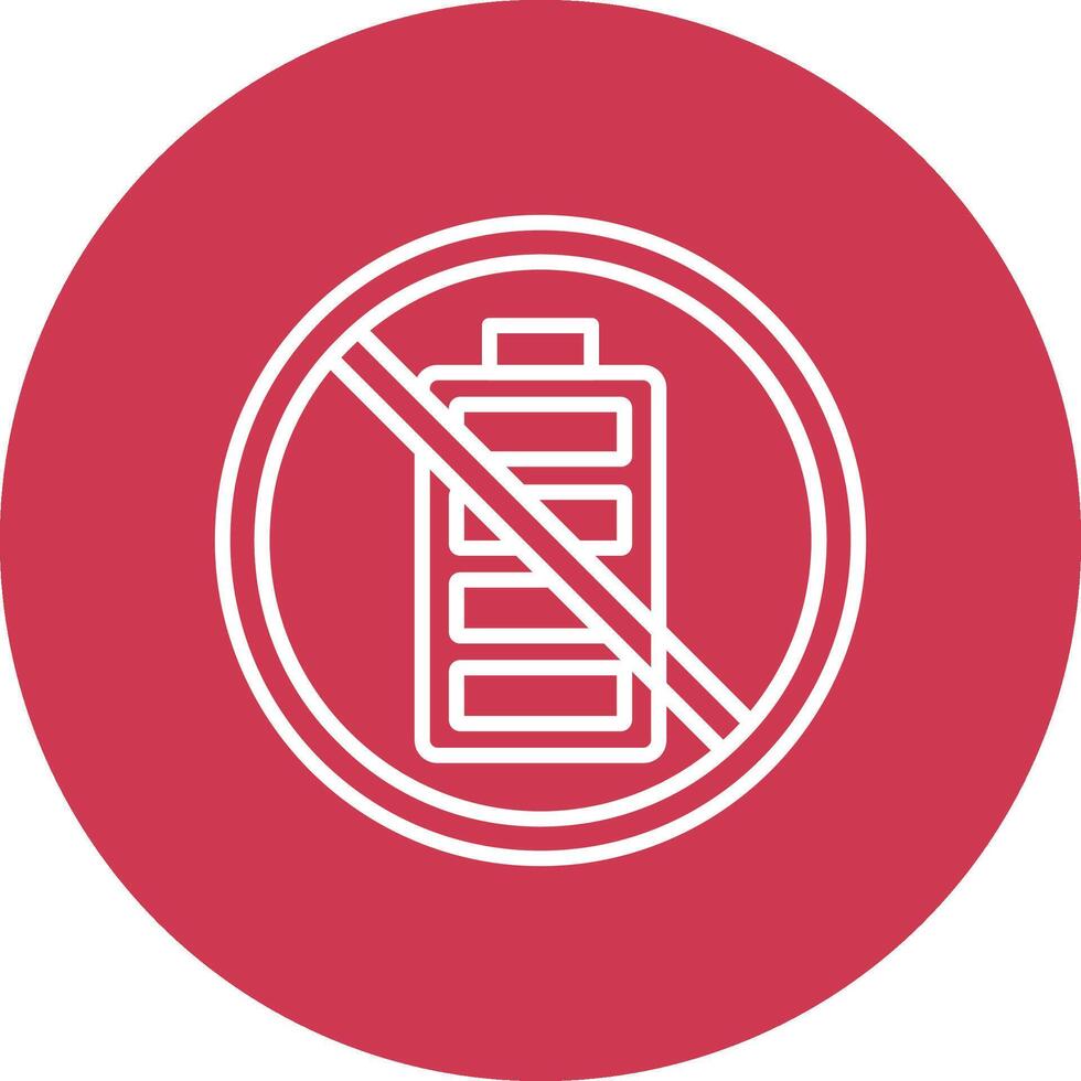 Prohibited Sign Line Multi Circle Icon vector