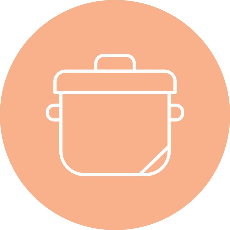 Pot Line Multi Circle Icon vector