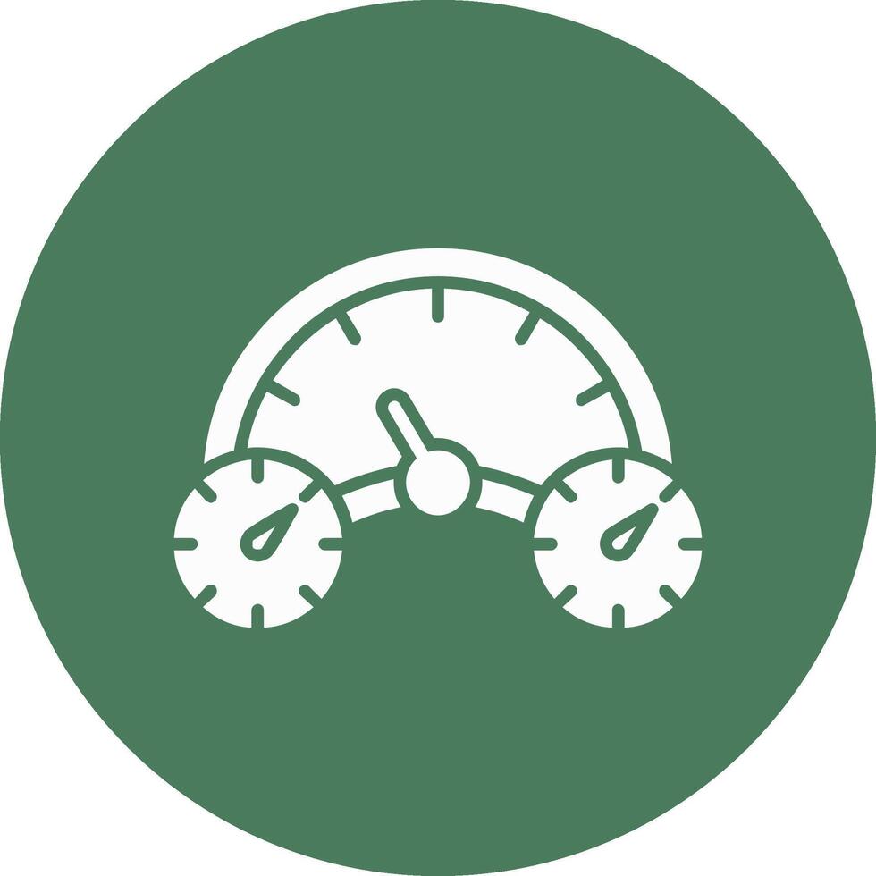 Gauge Glyph Multi Circle Icon vector