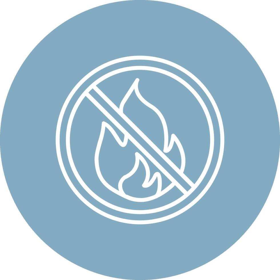 Prohibited Sign Line Multi Circle Icon vector