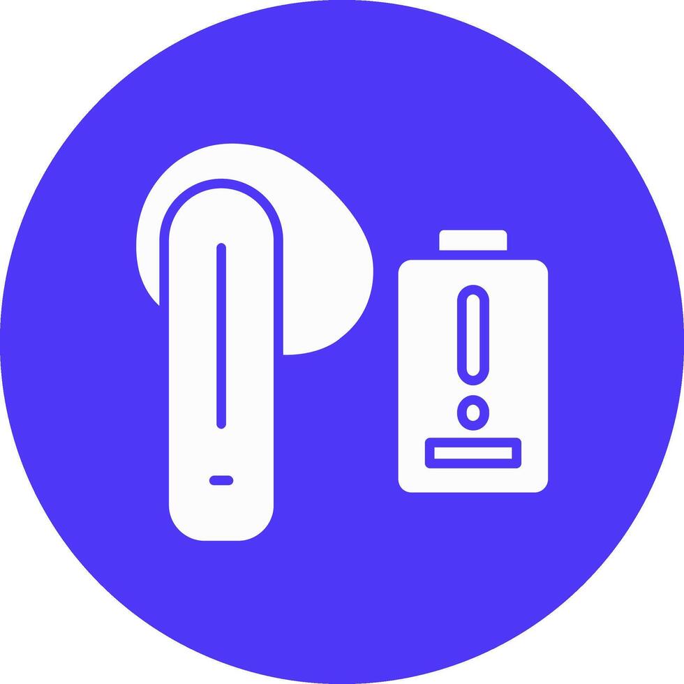 Earbud Glyph Multi Circle Icon vector