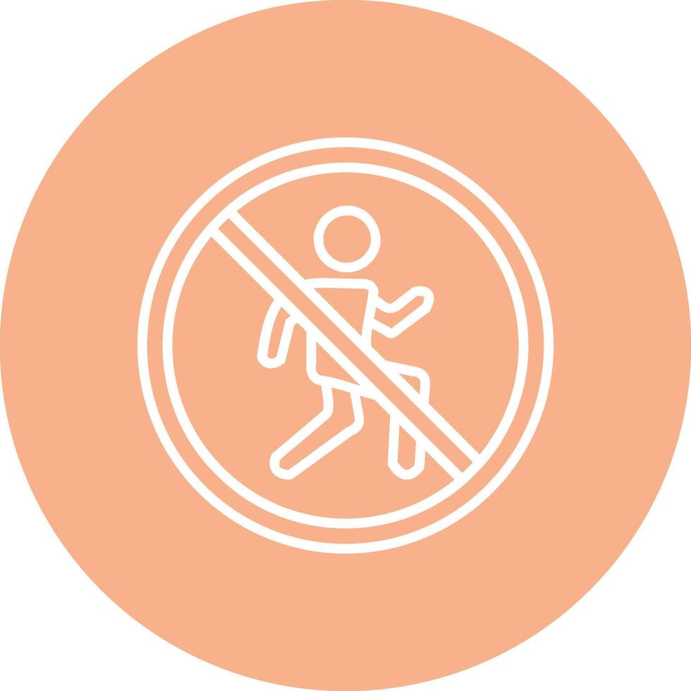 Prohibited Sign Line Multi Circle Icon vector