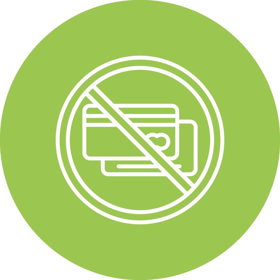 Prohibited Sign Line Multi Circle Icon vector