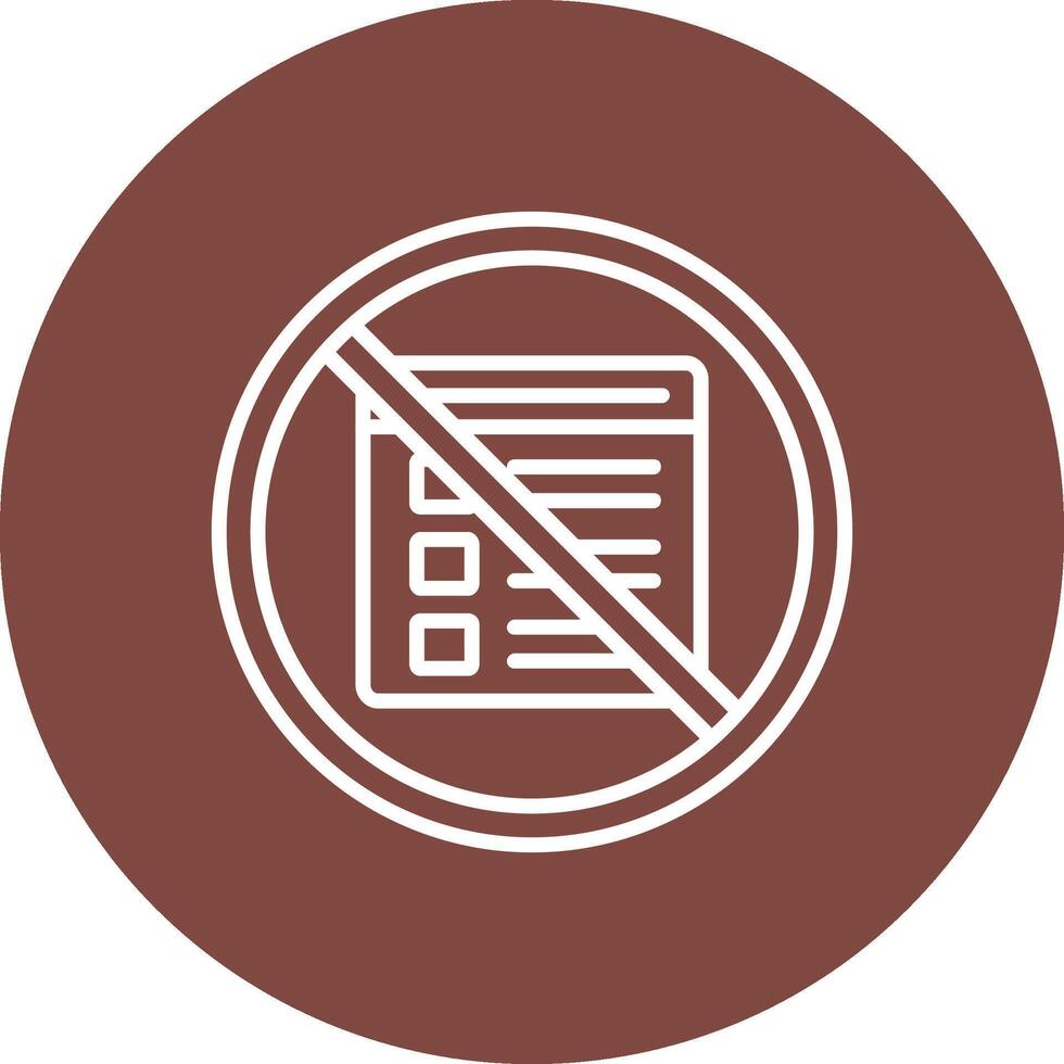 Prohibited Sign Line Multi Circle Icon vector