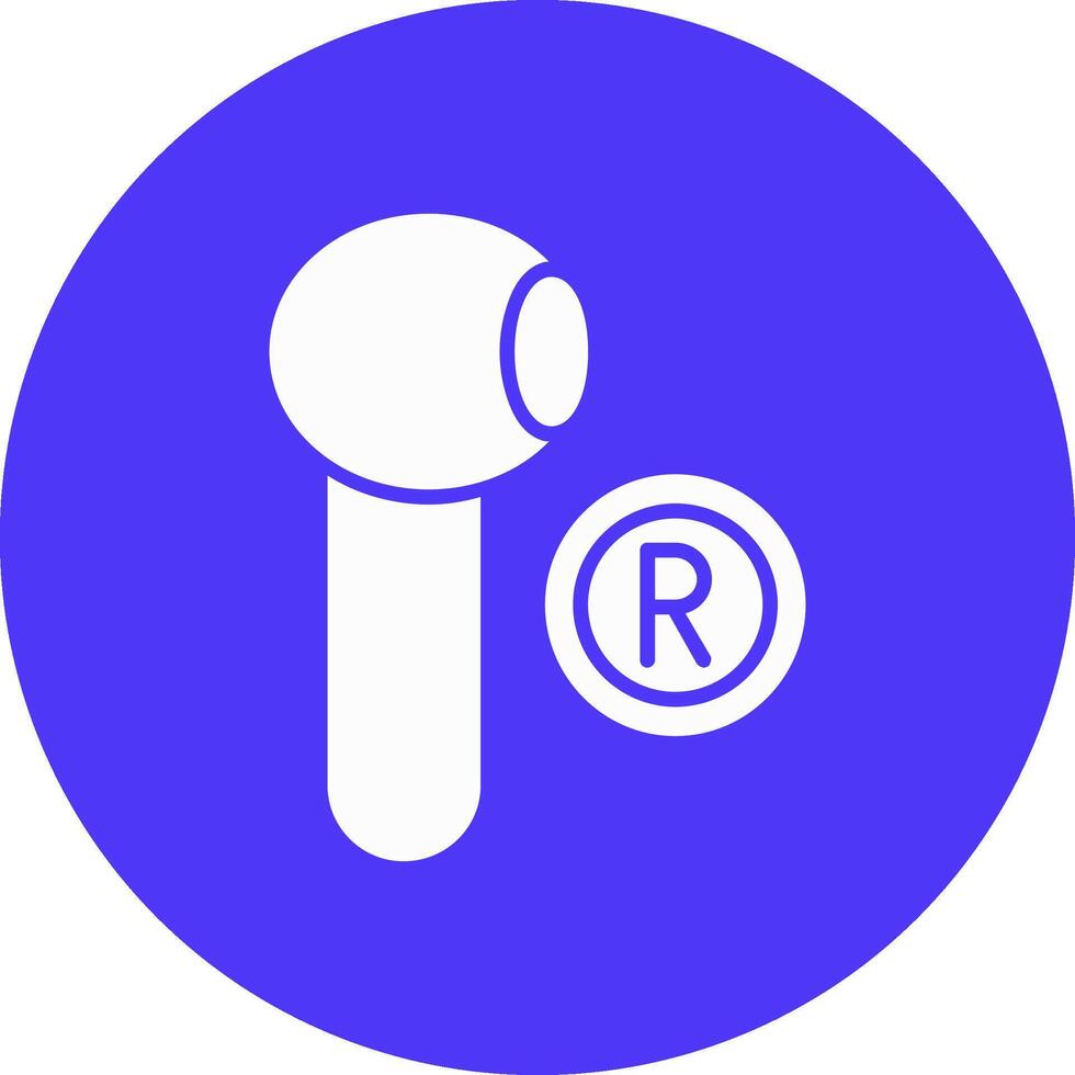 auricular glifo multi circulo icono vector