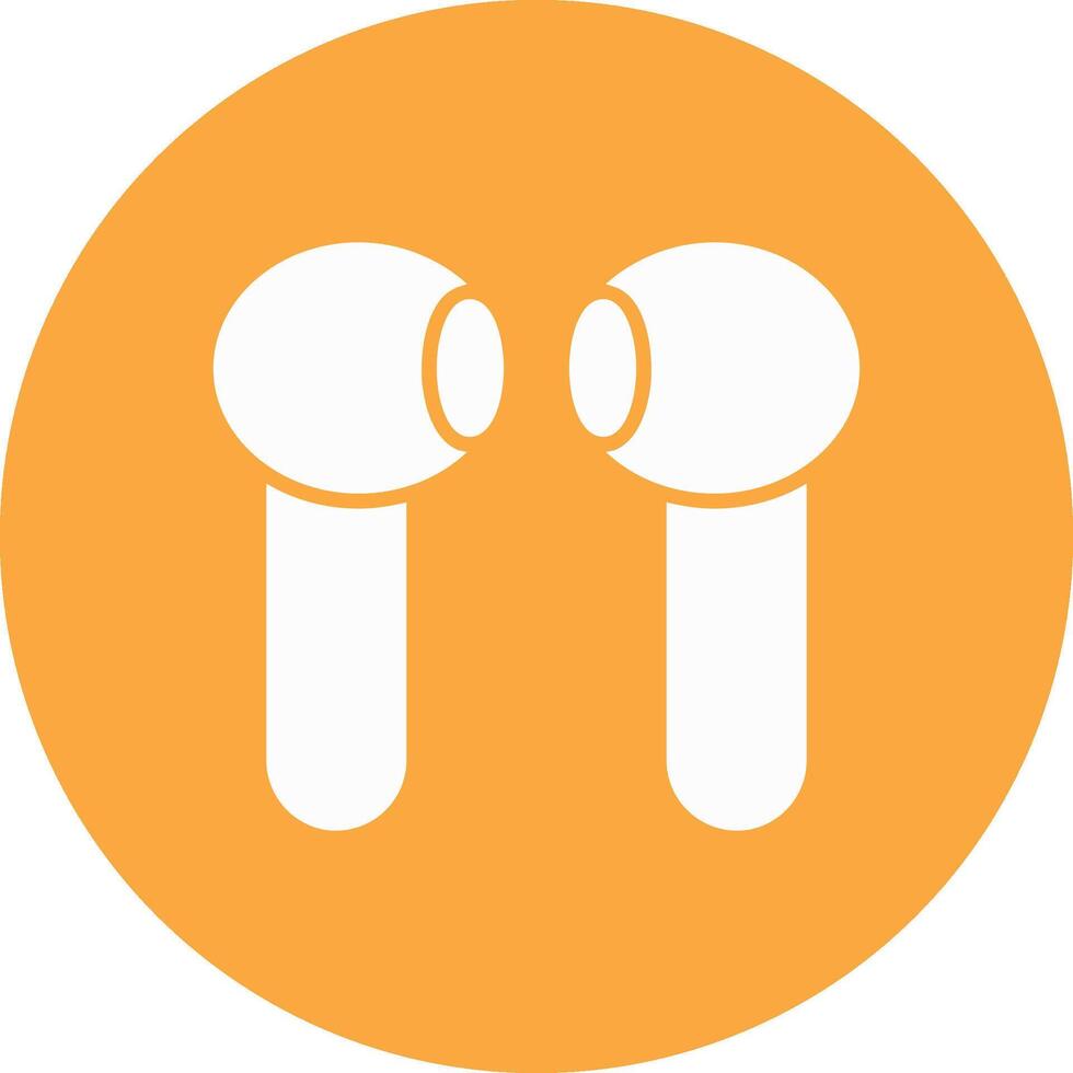 Earbuds Glyph Multi Circle Icon vector