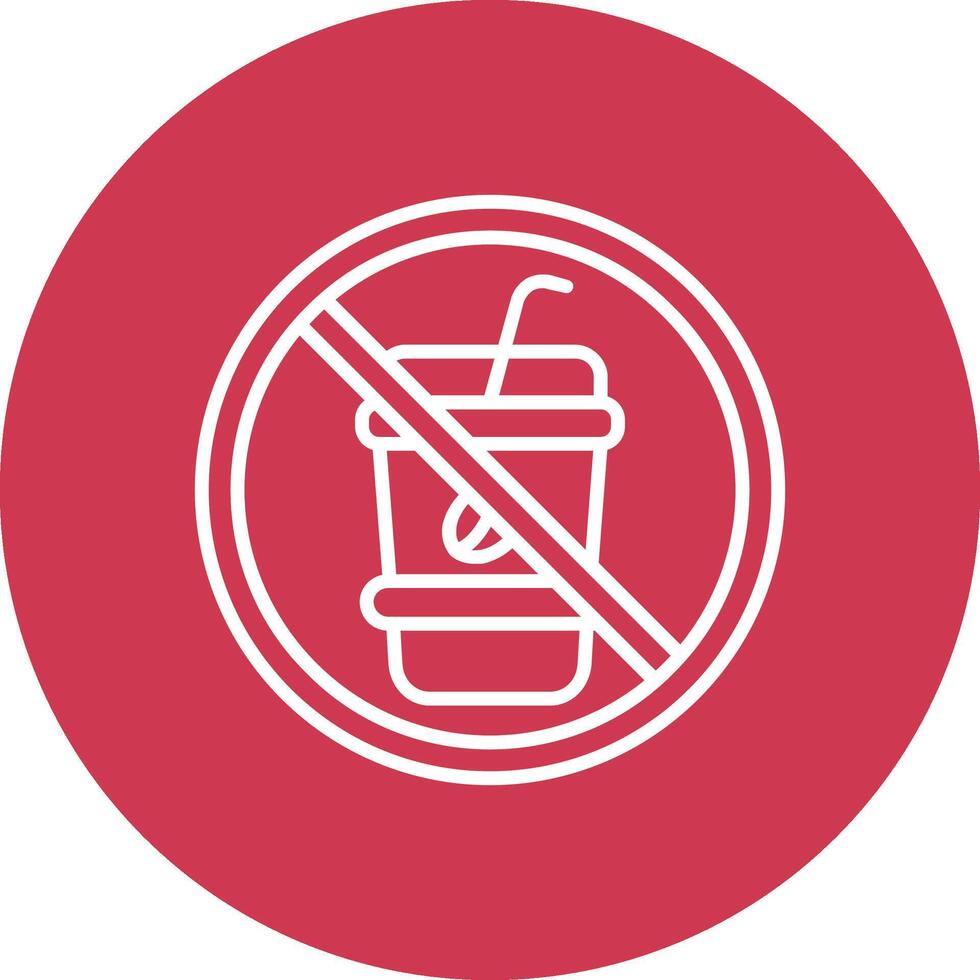 Prohibited Sign Line Multi Circle Icon vector