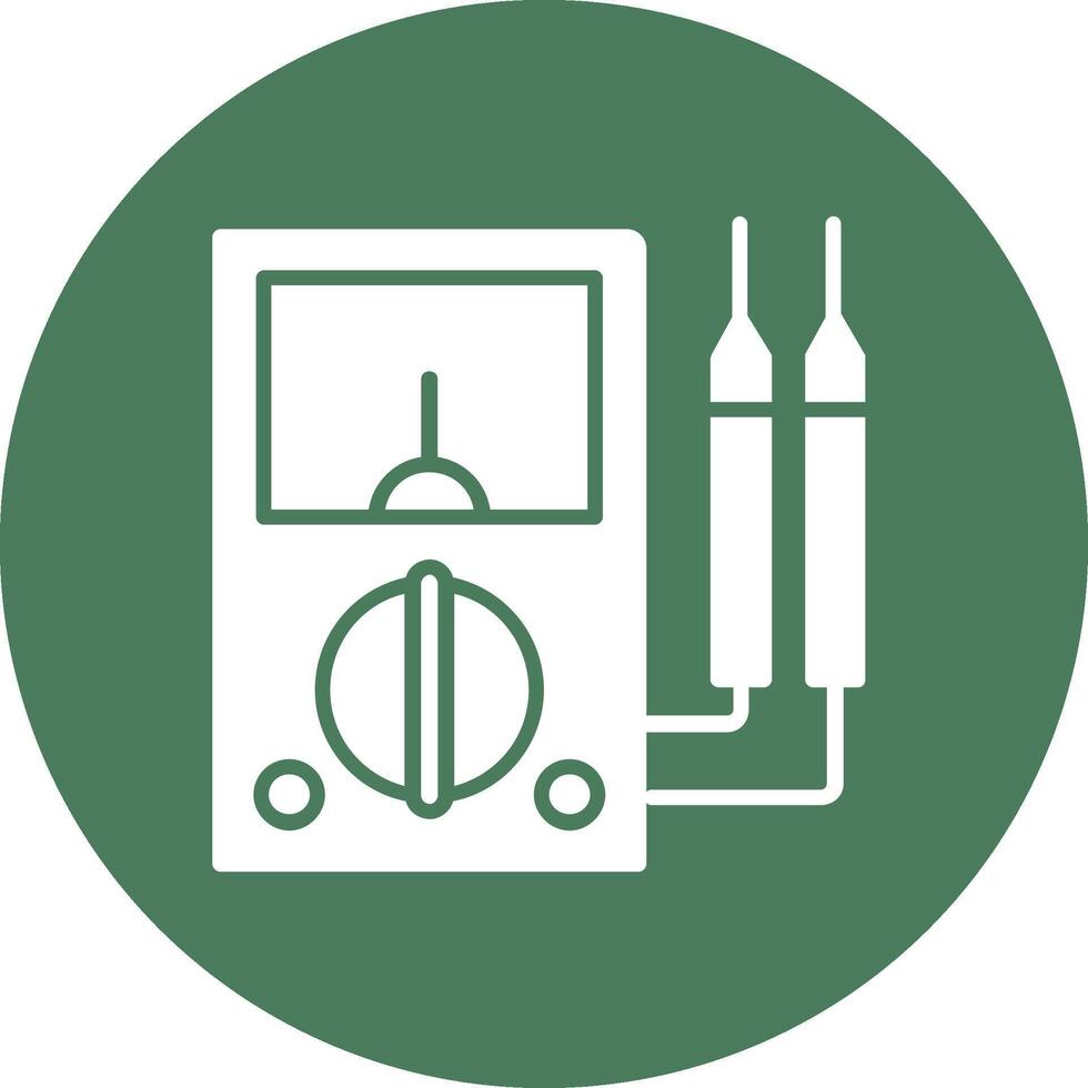 Multimeter Glyph Multi Circle Icon vector