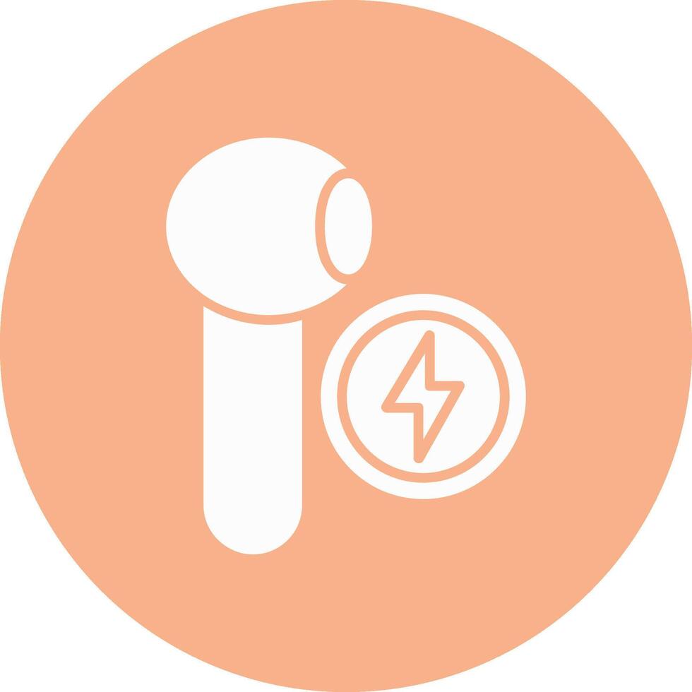 Earbud Glyph Multi Circle Icon vector