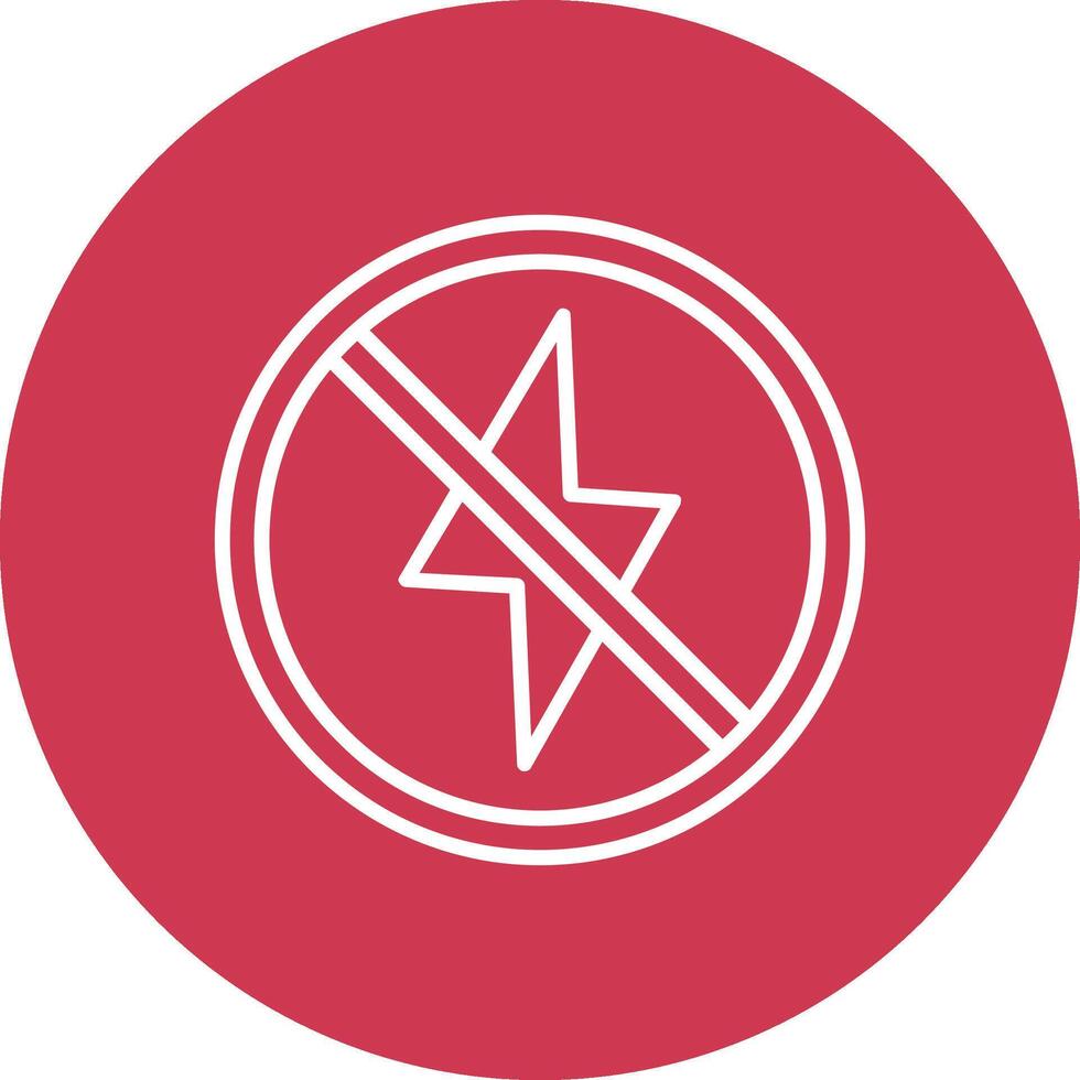 Prohibited Sign Line Multi Circle Icon vector