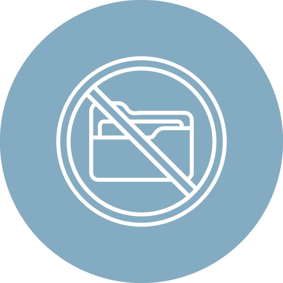 Prohibited Sign Line Multi Circle Icon vector