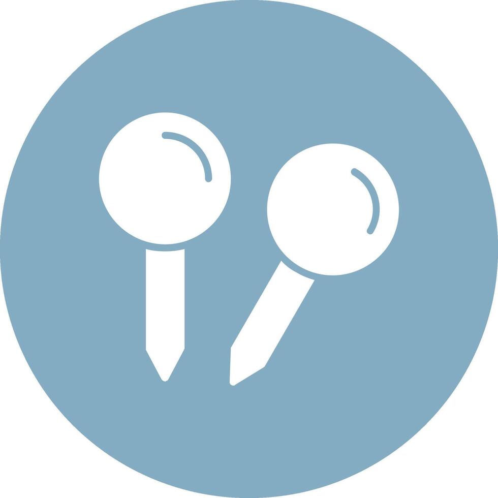 Pins Glyph Multi Circle Icon vector