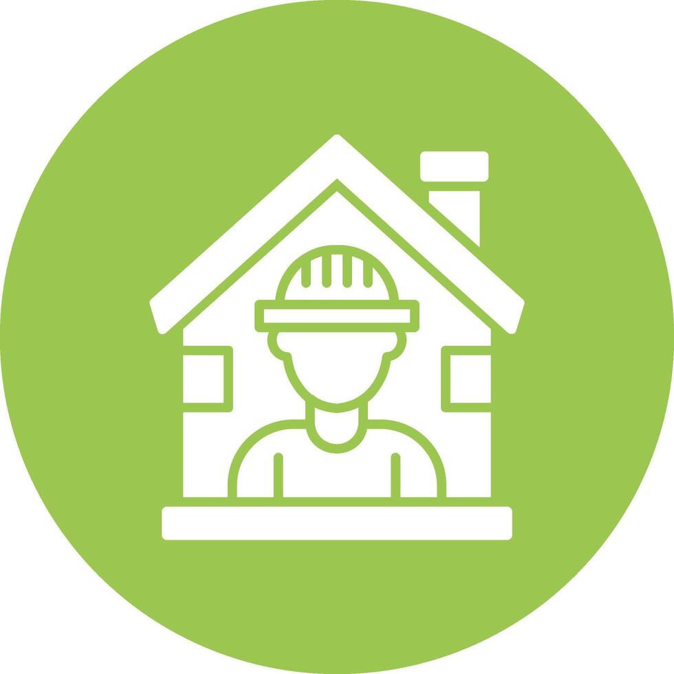 House Glyph Multi Circle Icon vector