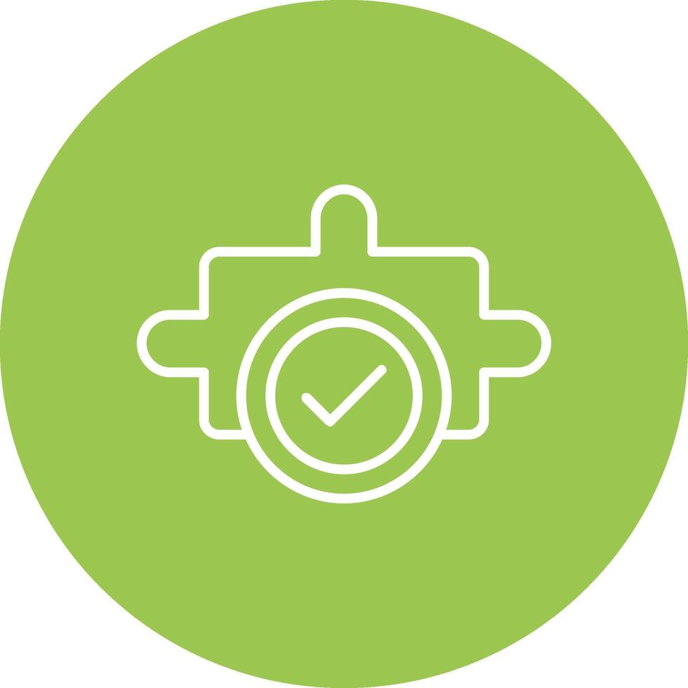 Jigsaw Line Multi Circle Icon vector