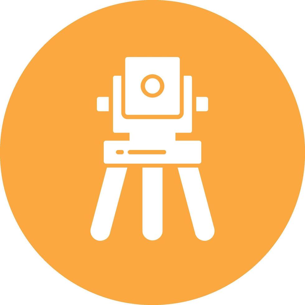 Theodolite Glyph Multi Circle Icon vector