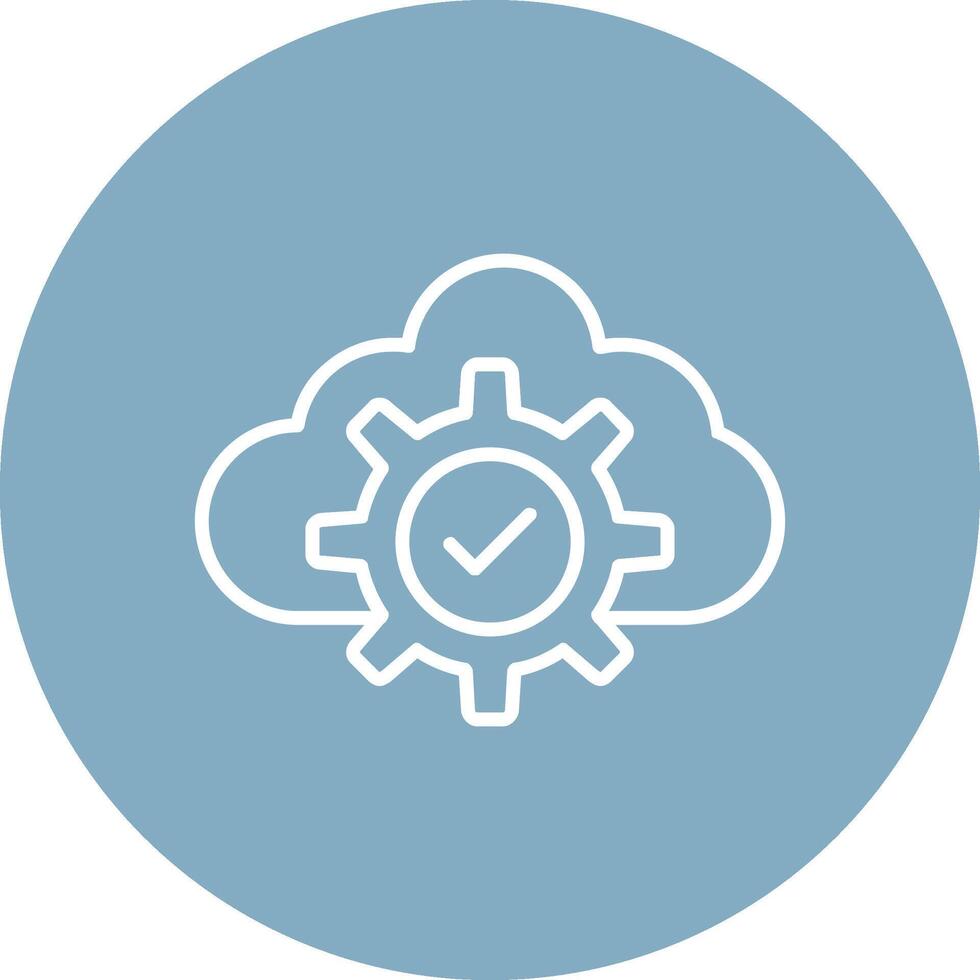 Cloud Line Multi Circle Icon vector