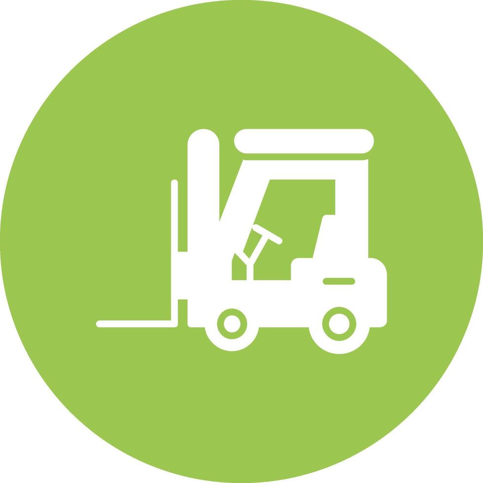 Forklift Glyph Multi Circle Icon vector