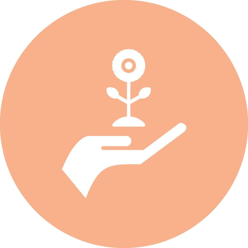 Eco Care Glyph Multi Circle Icon vector