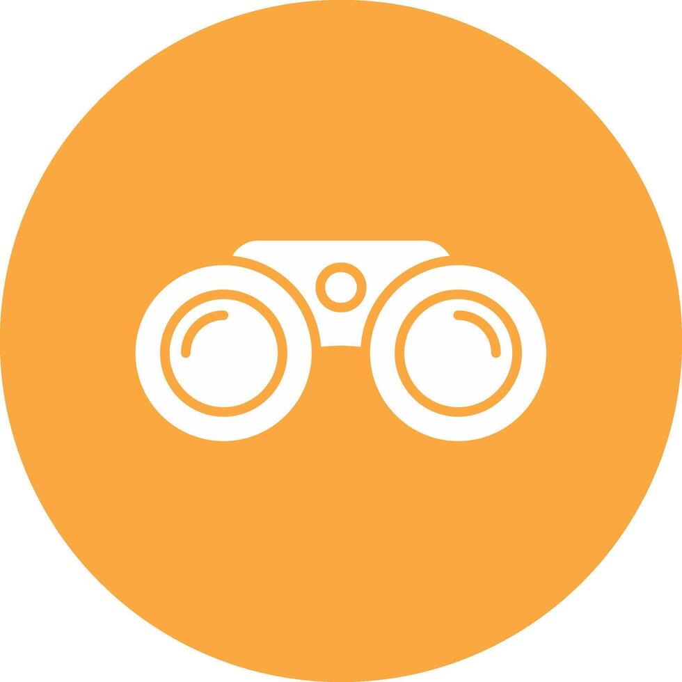 Binoculars Glyph Multi Circle Icon vector