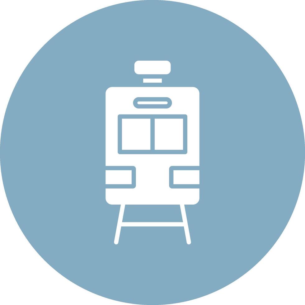 Train Glyph Multi Circle Icon vector