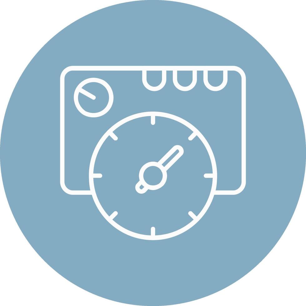 Thermostat Line Multi Circle Icon vector