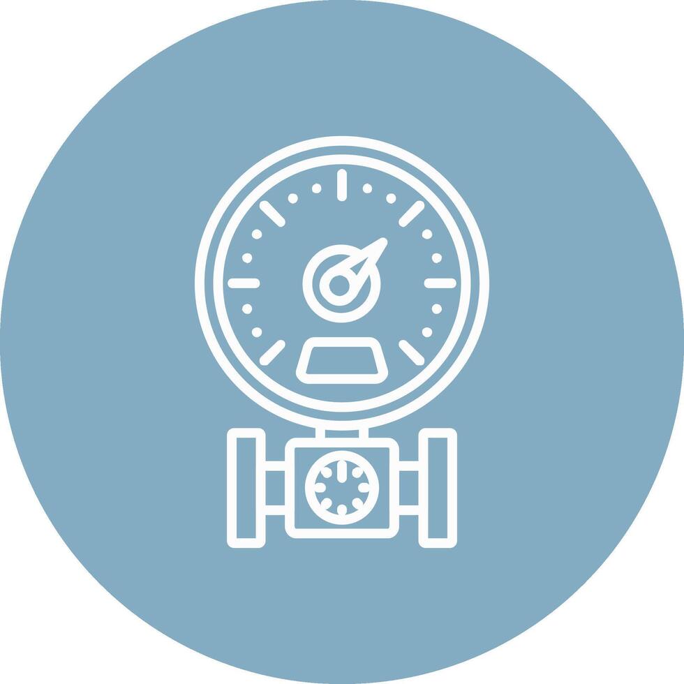 Pressure Gauge Line Multi Circle Icon vector