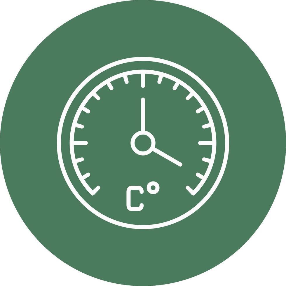 Thermometer Line Multi Circle Icon vector