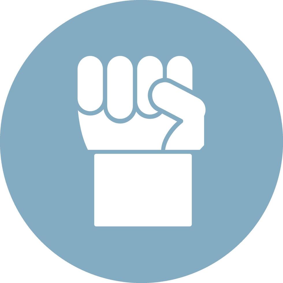 Fist Glyph Multi Circle Icon vector