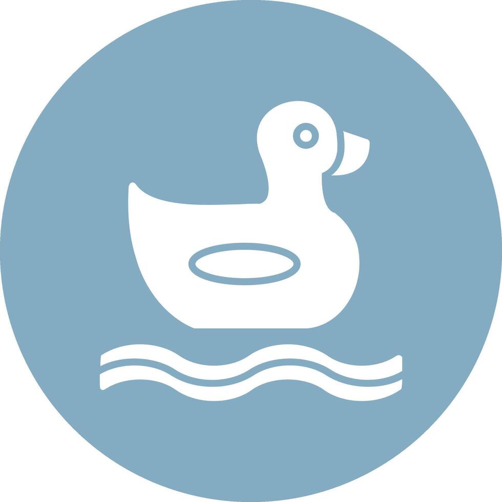 Duck Glyph Multi Circle Icon vector