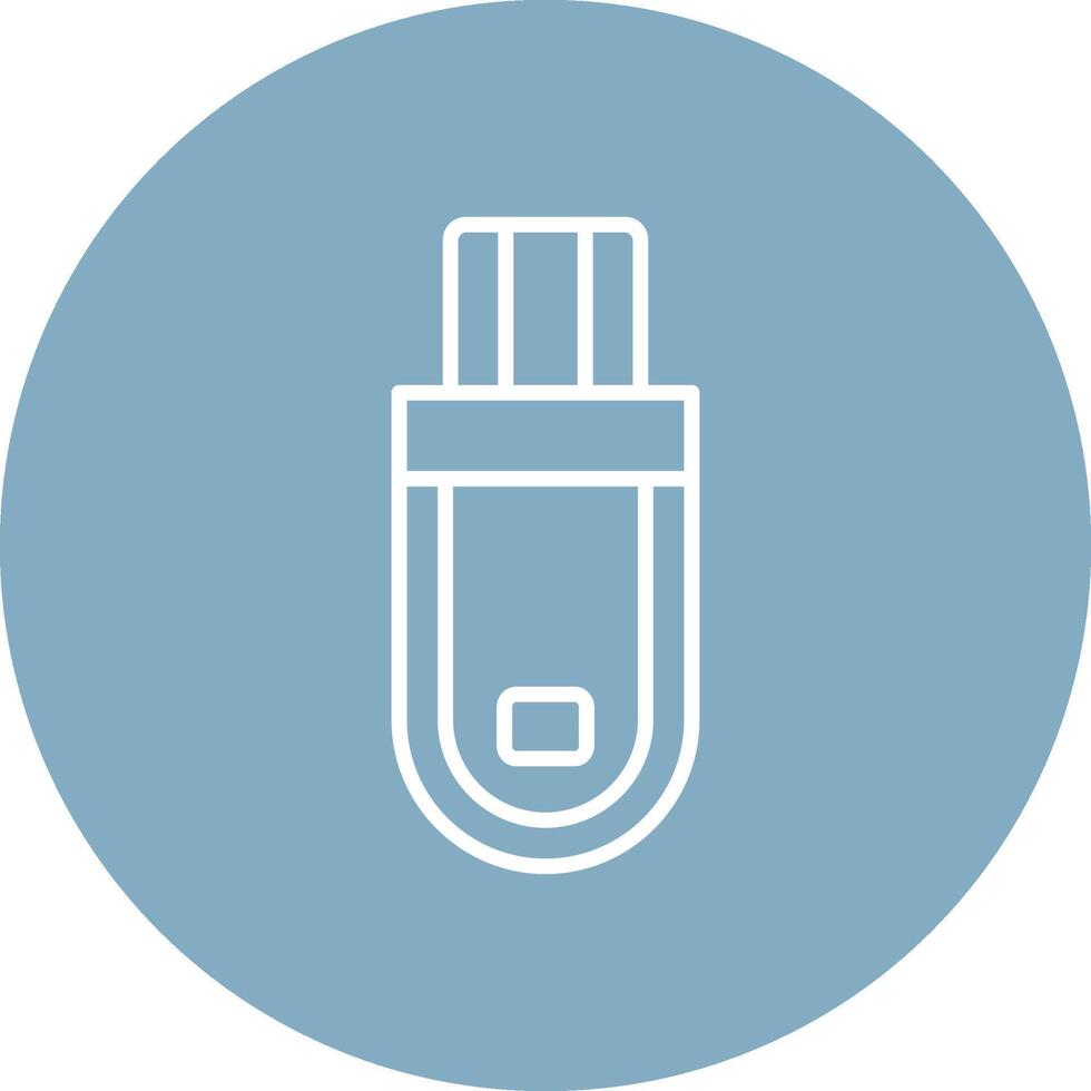 Flash Drive Line Multi Circle Icon vector