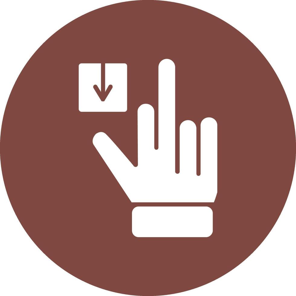 Tap Down Glyph Multi Circle Icon vector