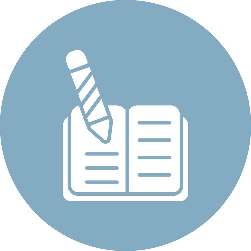 Homework Glyph Multi Circle Icon vector