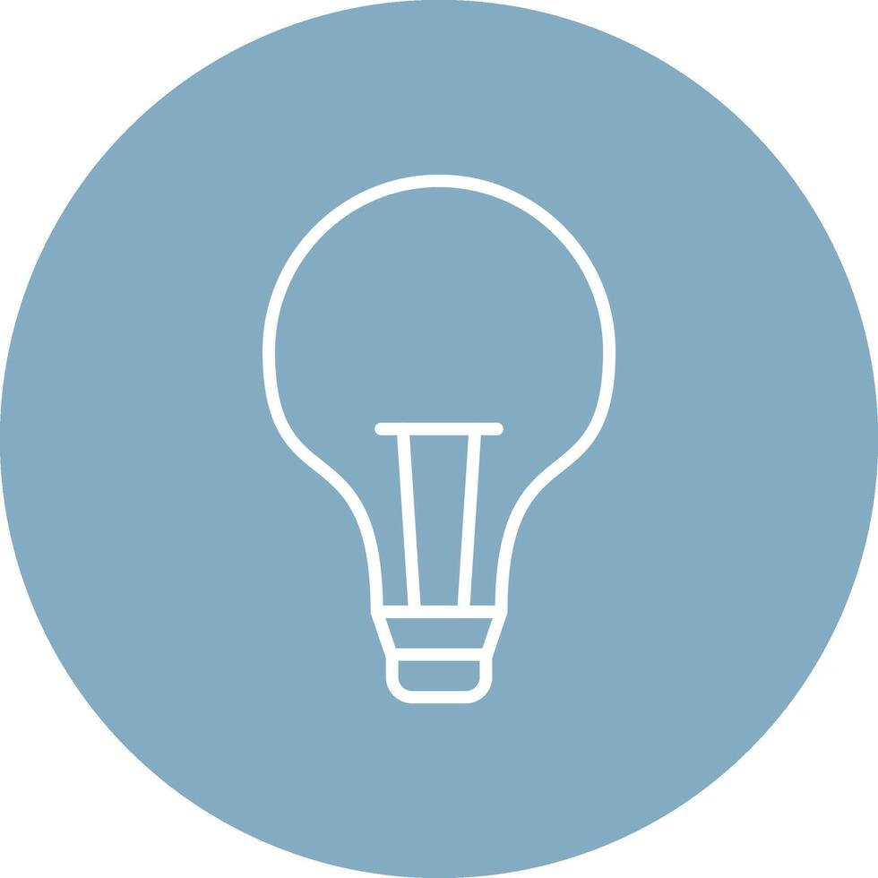 Light Bulb Line Multi Circle Icon vector