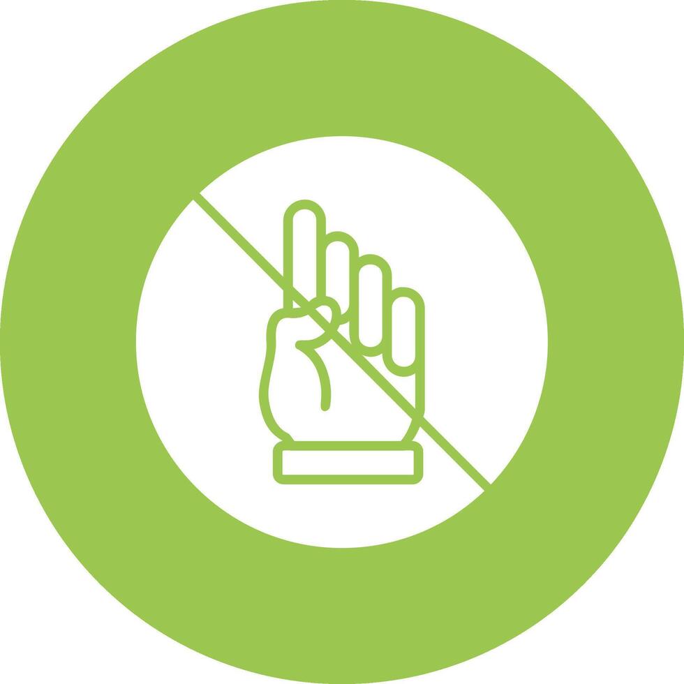 Prohibition Glyph Multi Circle Icon vector