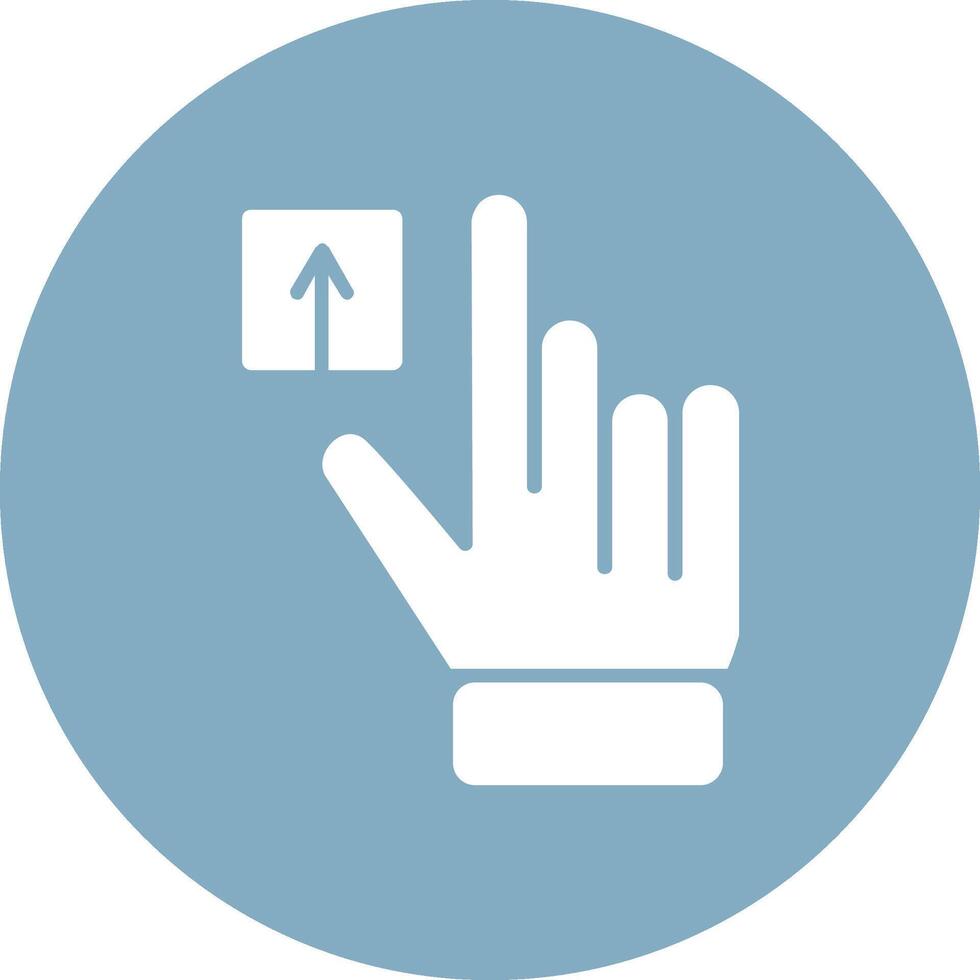 Hand Tap Glyph Multi Circle Icon vector