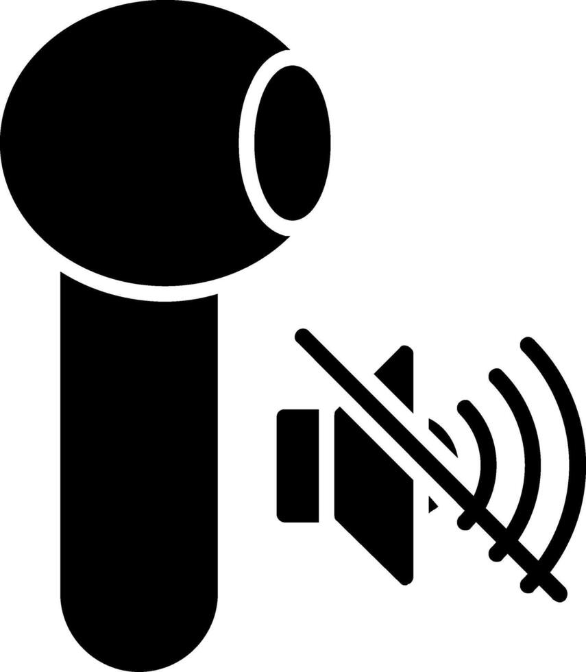 icono de glifo de auriculares vector