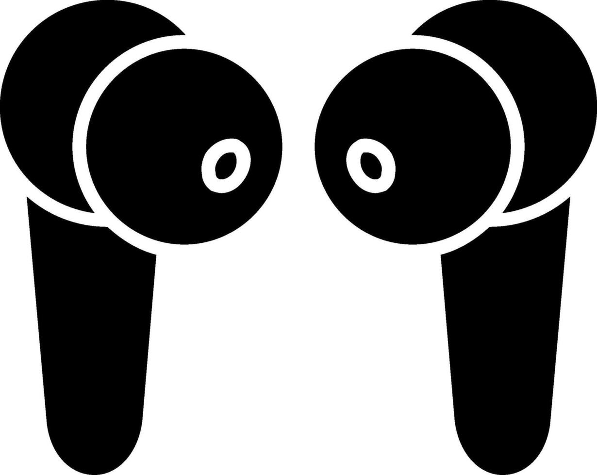 Earbuds Glyph Icon vector