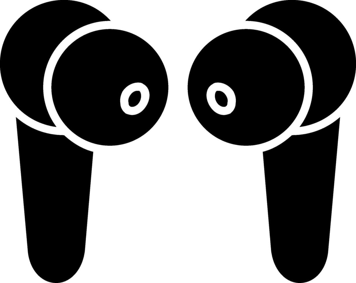 Earbuds Glyph Icon vector