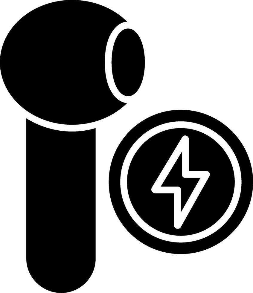 Earbud Glyph Icon vector