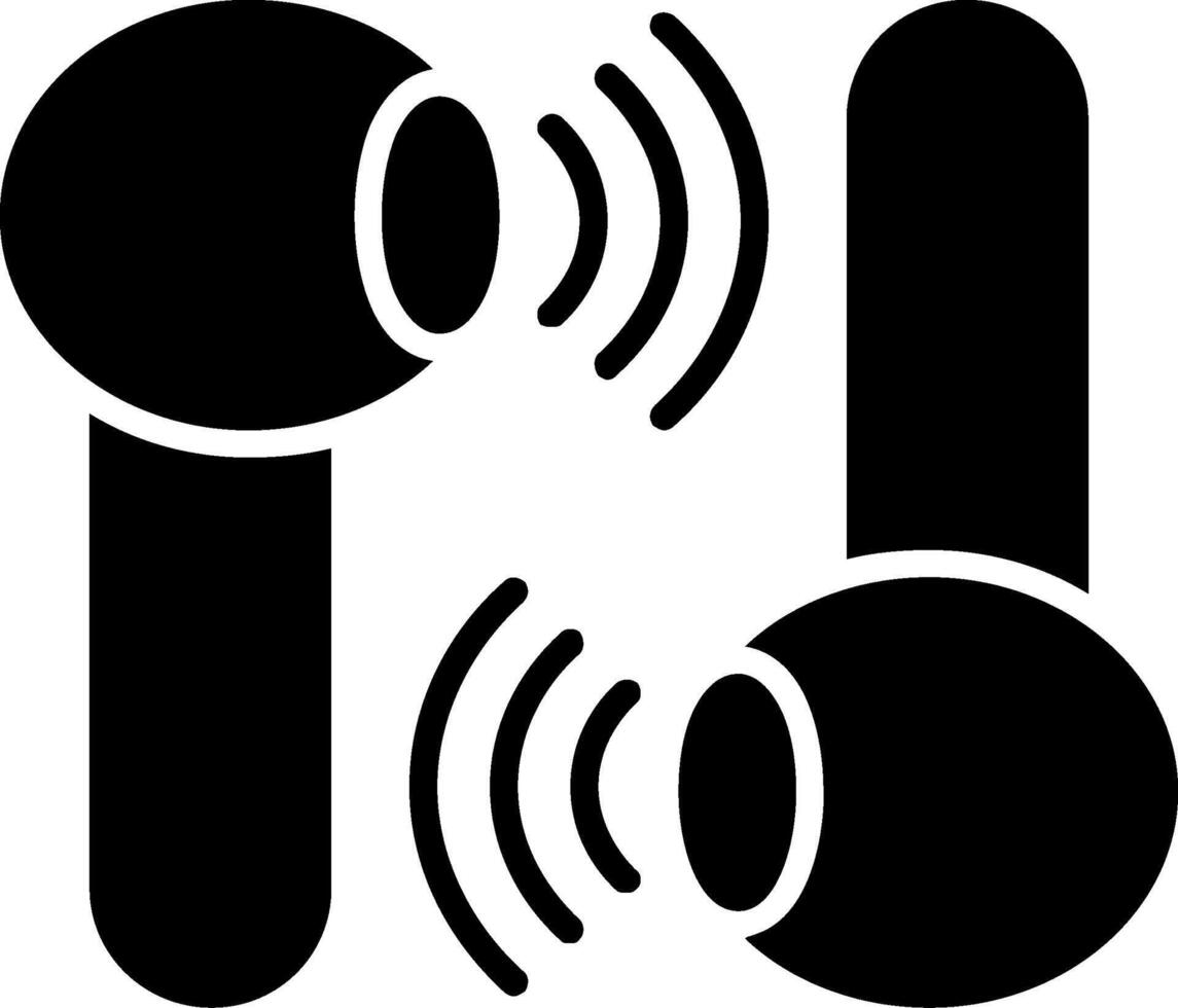 Earbud Glyph Icon vector