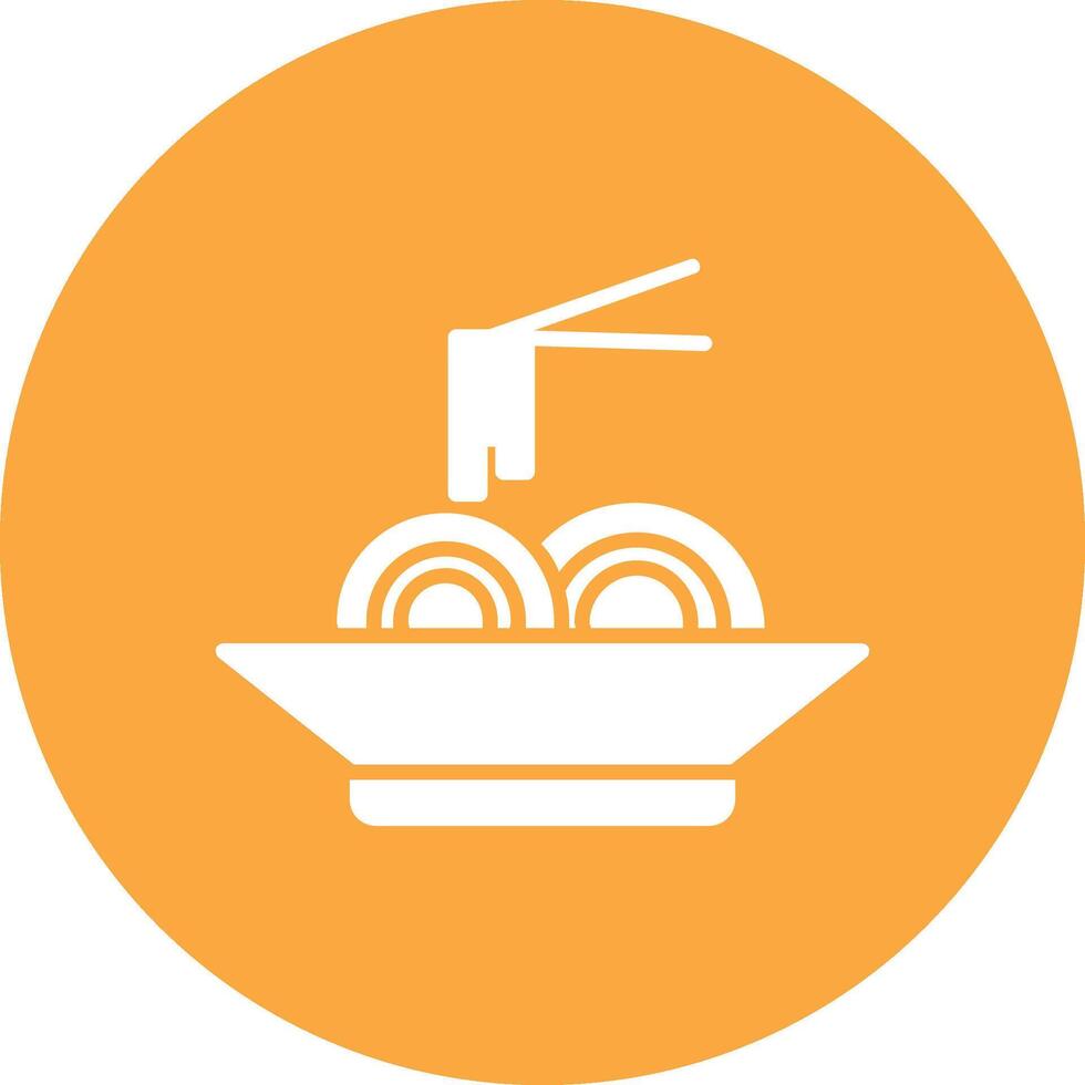 Pasta Glyph Multi Circle Icon vector