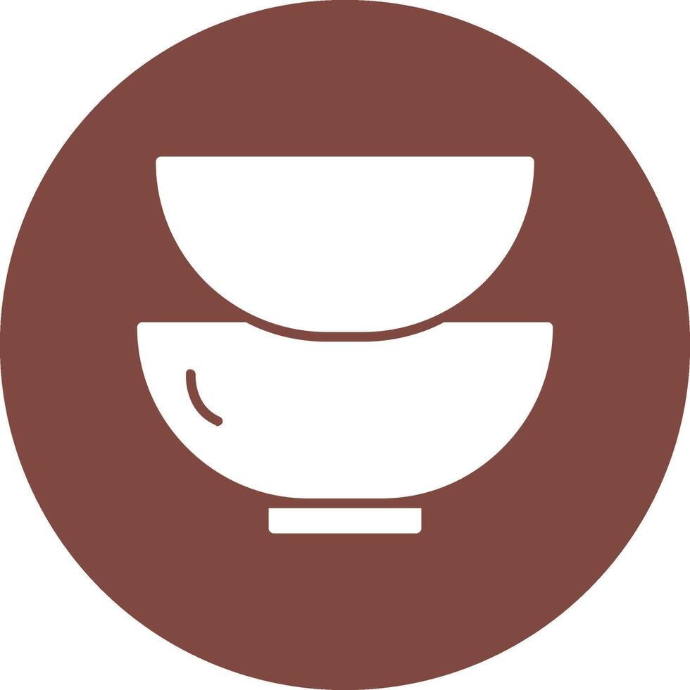Dishes Glyph Multi Circle Icon vector