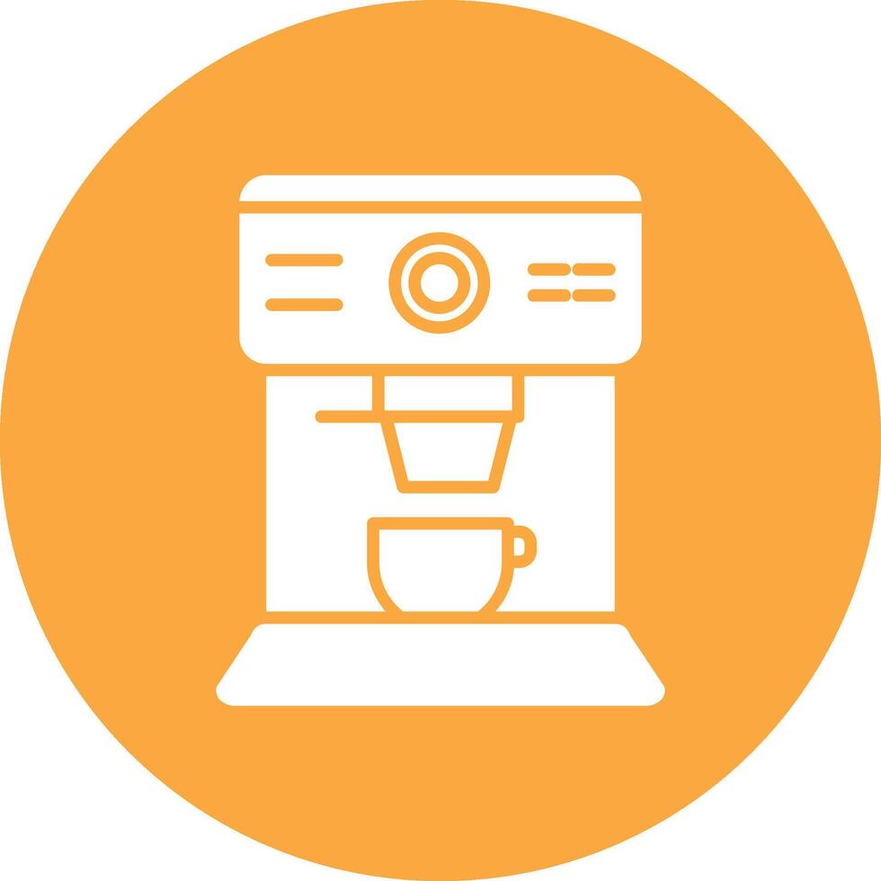 Coffee Machine Glyph Multi Circle Icon vector